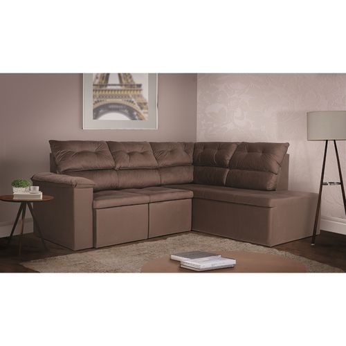 Estofado Rincão Symbol de Canto Retrátil - Marrom