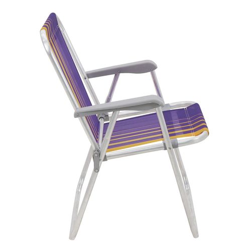 Cadeira Samoa Tramontina de Alumínio Alta - Roxo e Amarelo