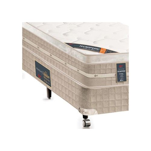 Conjunto Cama Box Castor Casal Tecnopedic System Premium 138x188x70cm – Bege