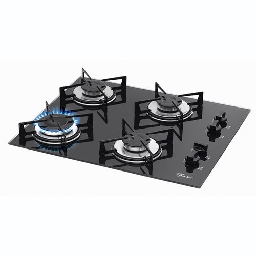Cooktop 4 bocas Fischer 1519 Gás Mesa de vidro - Preto