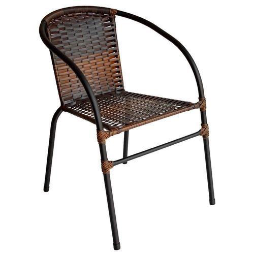 Cadeira Famais Happy Hour de Ferro e Fibra Sintética Pedra Ferro