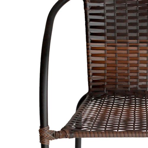 Cadeira Famais Happy Hour de Ferro e Fibra Sintética Pedra Ferro