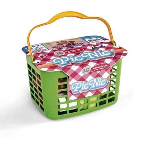 Brinquedo Usual Cesta e Acessórios de Pique-Nique