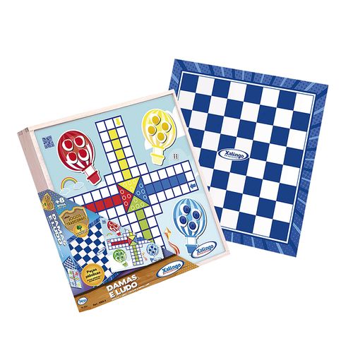Jogos Tradicionais Damas e Ludo Xalingo de Madeira