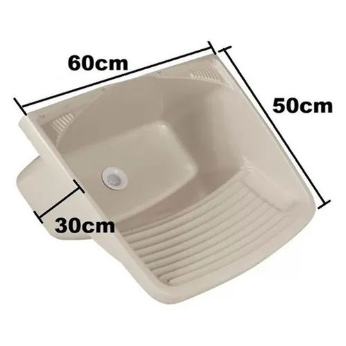 Tanque de Lavar Metasul Grande 24 litros plástico - Bege