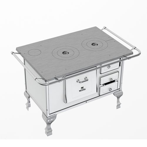 Fogão a Lenha Walter N2 Lado Esquerdo - Branco