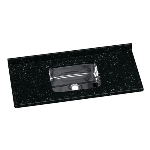 Pia Rorato Mármore Sintético Standard Cuba Inox 120X55 - Preta