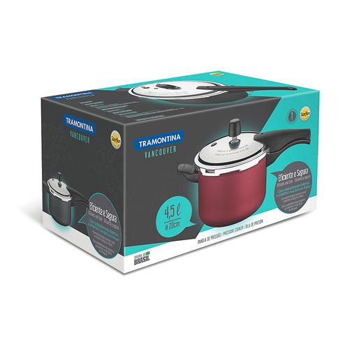Panela de Pressão Tramontina Vancouver 4,5 litros - Vermelha - 20582720