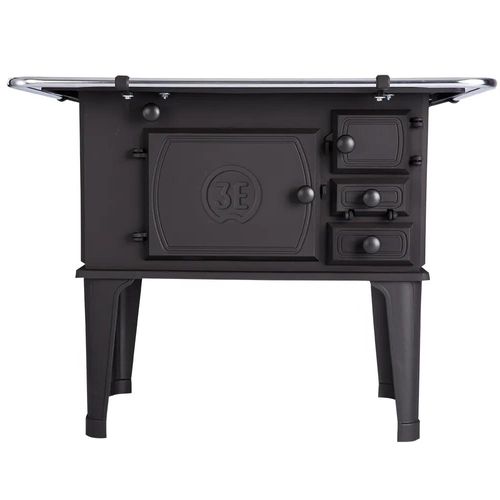 Fogão a Lenha 3E Fogões Ferro Fundido N.2 Lado Esquerdo - Preto