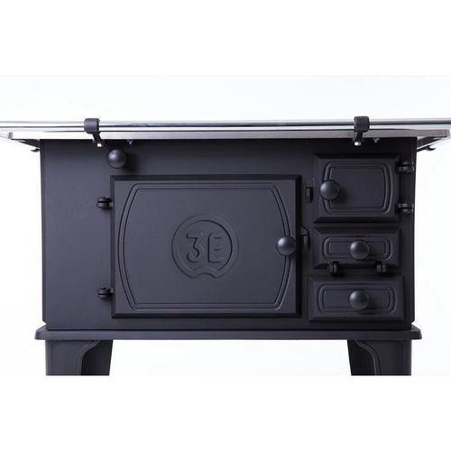 Fogão a Lenha 3E Fogões Ferro Fundido N.2 Lado Esquerdo - Preto