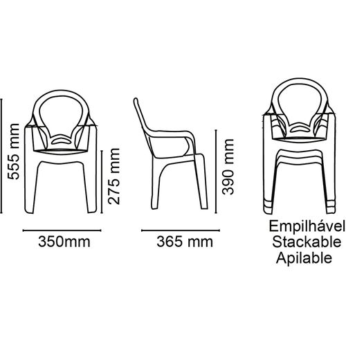 Cadeira infantil Tramontina de PVC - Catty Azul