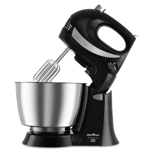 Batedeira Britânia Diamante Duo 4,3L 04 Velocidades + Turbo - Inox