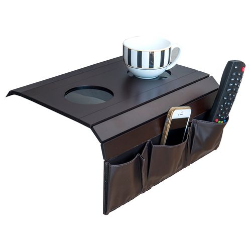 Esteira para braço de sofá Previlege 12992 com 02 Porta copos e Porta controle TV