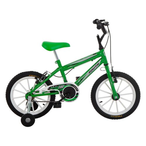 Bicicleta South Bike Infantil Ferinha Aro 16 - Verde e branca