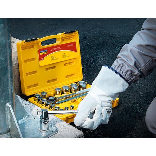 Maleta com Jogo de Soquetes Tramontina 1/2" com 22 peças - 43600/022