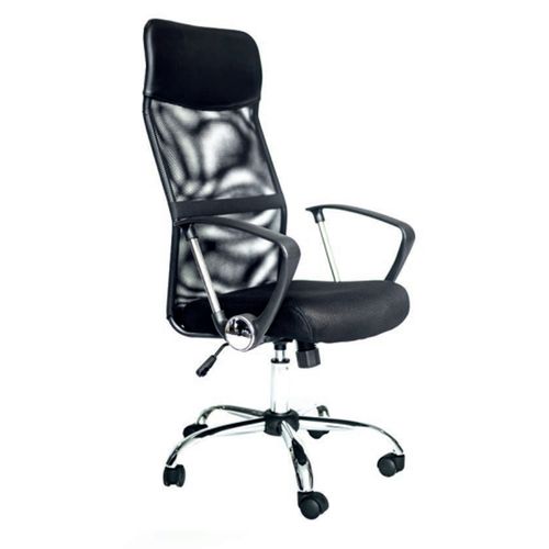Cadeira Bulk Diretor Giratória com Encosto Alto - Preta