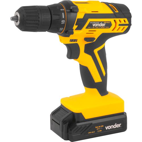 Parafusadeira e Furadeira Vonder PFV012 Bateria 12V com Maleta