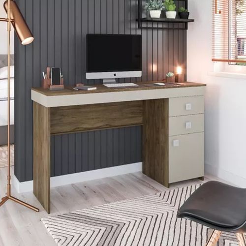 Escrivaninha Unibras GS-001 Mesa para Computador 22950 - Castanho e Ibiza