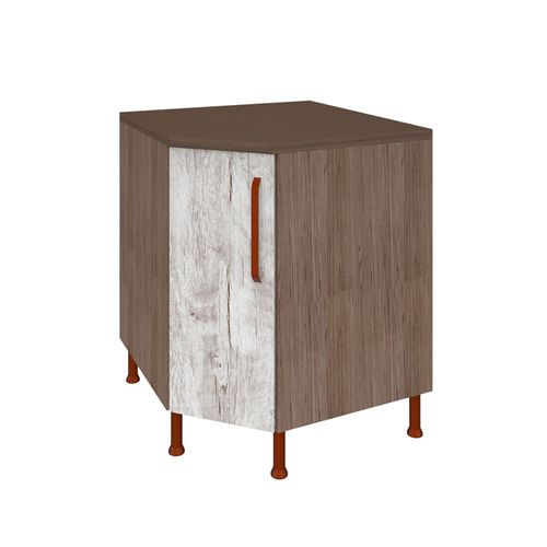 Balcão de Canto 73 cm Indékes Gold 6118.08 com 1 Porta - Noce/Imperial