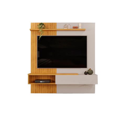 Painel Suspenso DJ Móveis Tito 1,50m - Griz/Carvalho Nobre