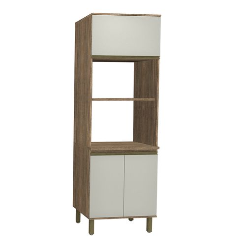 Torre Quente Móveis Canção DB Lare Veneza 8895 com 3 Portas - Ameixa Negra/ Sand