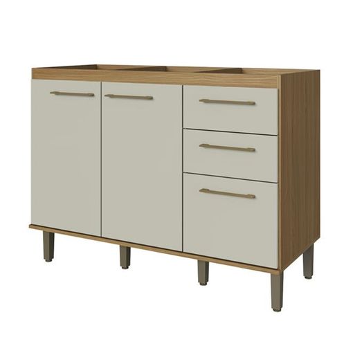 Balcão de Pia Concept Decibal 2 Portas e 3 Gavetas CO7231 - Ipê