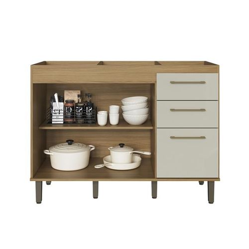 Balcão de Pia Concept Decibal 2 Portas e 3 Gavetas CO7231 - Ipê