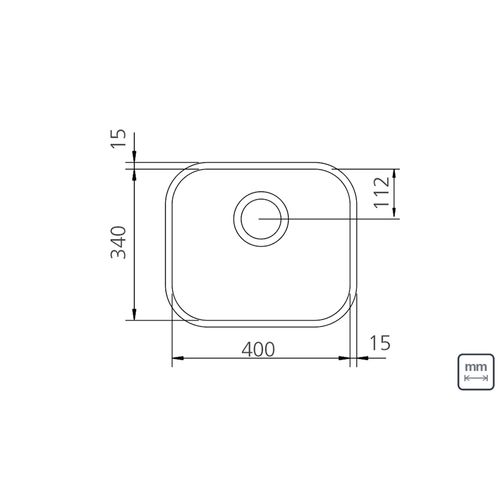 Cuba de Cozinha Tramontina Aço Inox Polido 40 x 34cm - 94050407