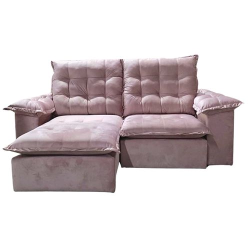 Estofado Zu Hause Elantra 2,10m Retrátil com Molas Bonel - Joly Rose