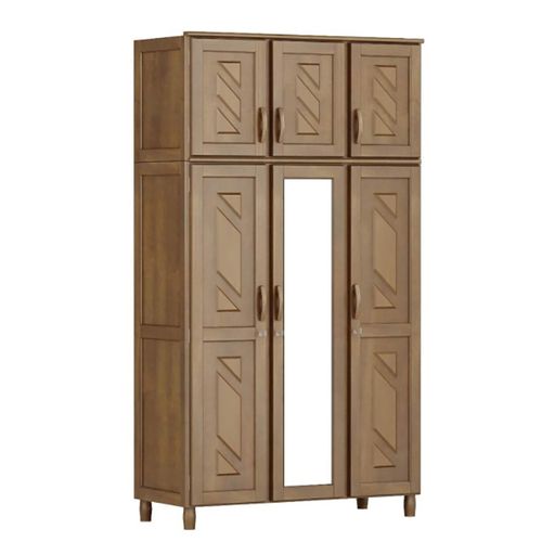 Roupeiro Cavazotto 3 Portas Grécia com Maleiro e Espelho