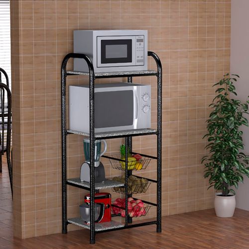 Rack Fabone Multiuso Dallas – Preto e Prata