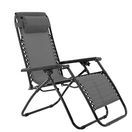 Cadeira Reclinável Dobrável BKR - Cinza