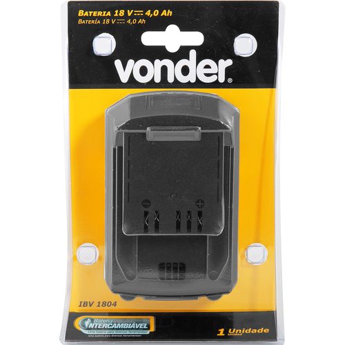 Bateria Intercambiável Vonder - IBV 1804 - 18 V - 4,0 Ah - Preto