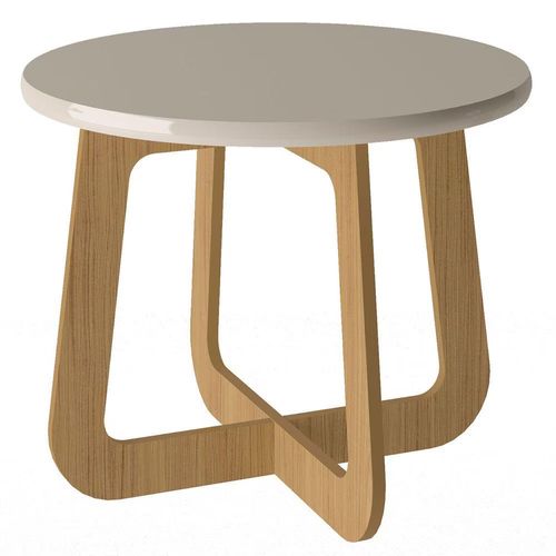 Mesa de Centro Artely Jasmin - Carvalho/Off White