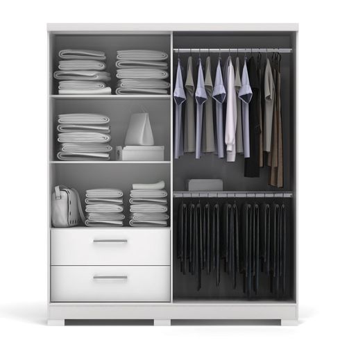 Roupeiro Kappesberg C533 3 Portas 2 Gavetas - Branco