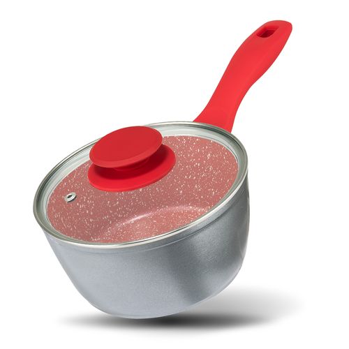 Panela Philco Antiaderente Redstone PPH160APR 16cm 1,4 Litros - Cinza/Vermelho