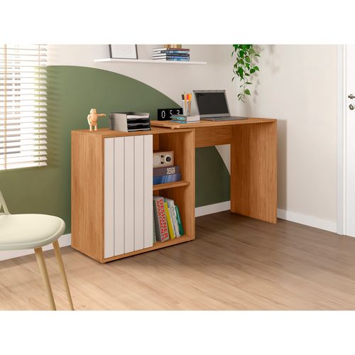 Escrivaninha Caemmun Tech - Freijó/Off White