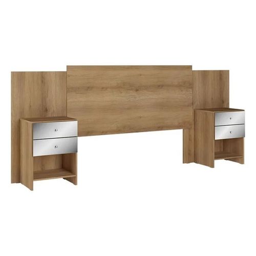 Cabeceira THB Formosa Glass com Criado - Capuccino