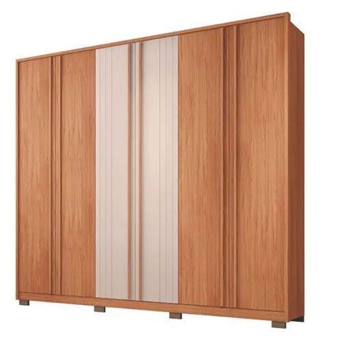 Roupeiro Caemmun Mozart 6 Portas - Freijó/Off White