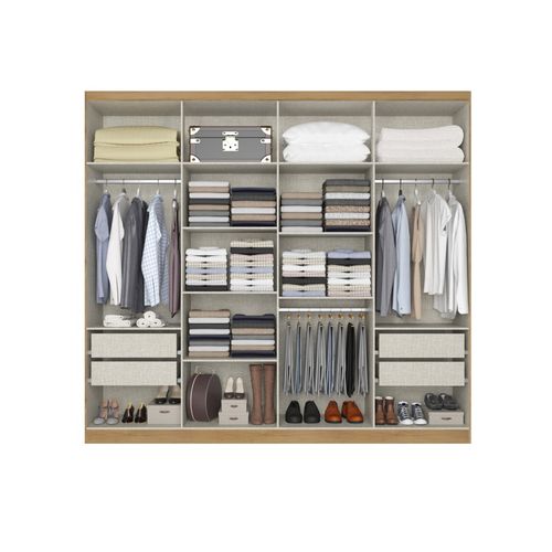 Roupeiro Milan 5822 THB 8 Portas - Capuccino com Menta