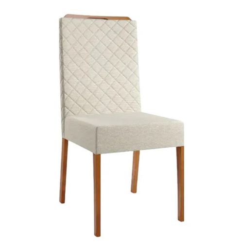 Cadeira Vivi Sonetto Ambar Tecido Linho - Bege