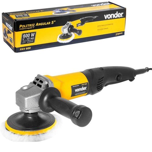 Politriz Angular 5" Vonder PAV 600 - Preto/Amarelo