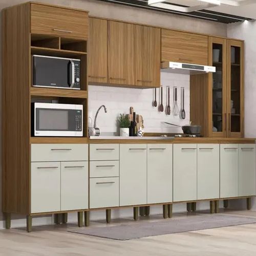 Cozinha Modulada Completa Decibal Concept 5 Peças - Ipê