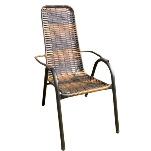 Cadeira Famais Italia em Ferro e Fibra Sintética Pedra e Ferro