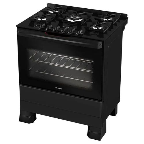 Fogão Mueller 5 bocas Decorato com Mesa de vidro - Preto