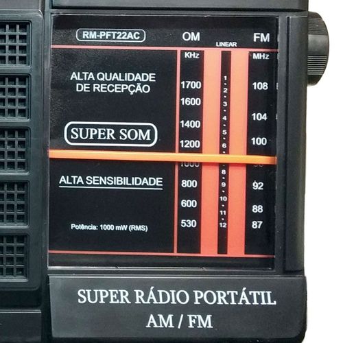 Rádio Motobras RM-PFT22AC Portátil 2 Faixas