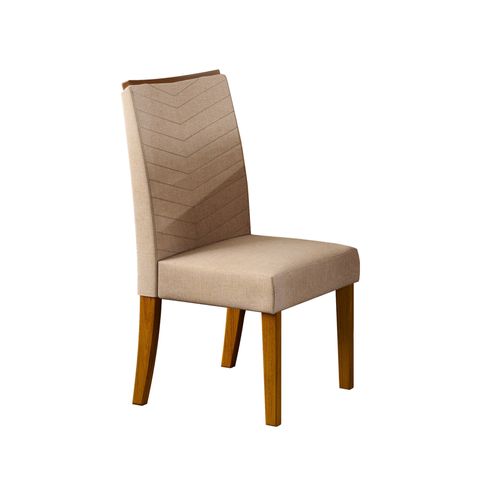 Cadeira de Jantar DJ Serena Estofada - Freijó/Linho Saara