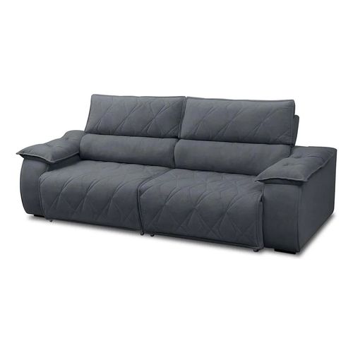 Estofado Apolo Arizona 2 Lugares 2,50m Veludo - Grafite