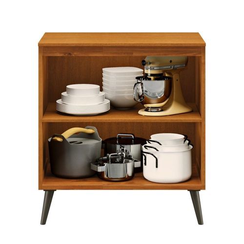 Balcão Cavazotto Versalles 1118 Madeira 80cm 2 Portas com Tampo - Freijó