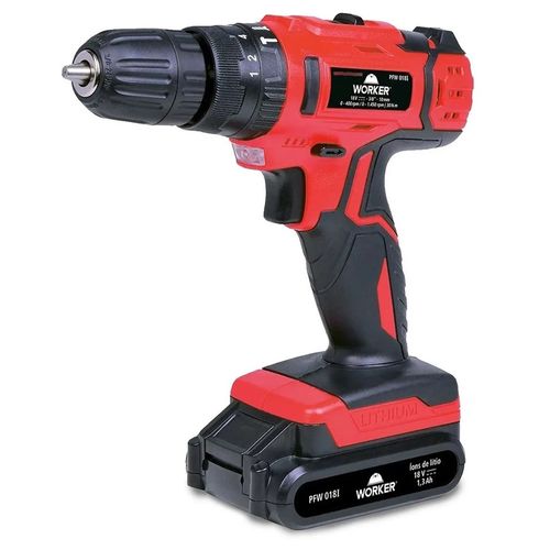 Parafusadeira e Furadeira Worker - Bateria 18V
